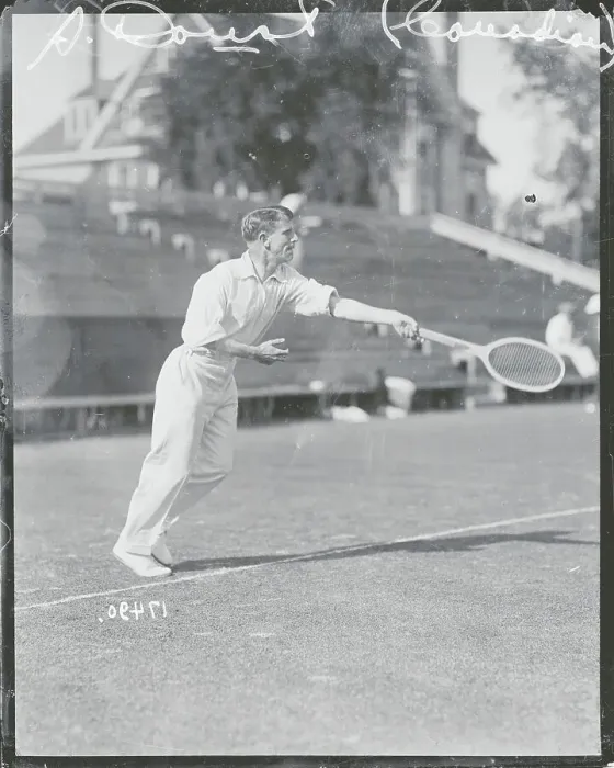 Framed Print : S. Doust in Tennis Action Framed Print : S. Doust in Tennis Action