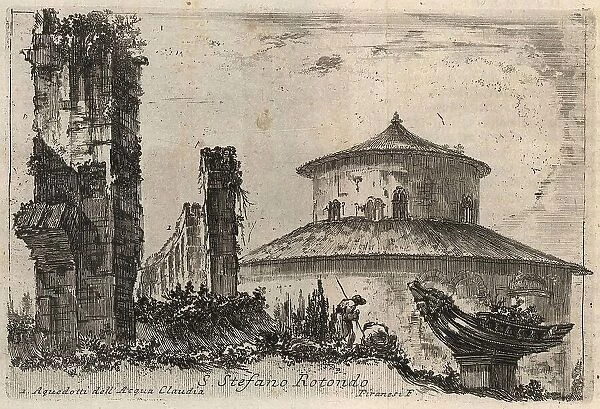 S. Stefano Rotonda Church, 1767, Rome, Italy, digital reproduction of an 18th century original, original date unknown