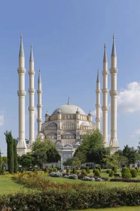 Framed Print : Sabanci Central Mosque, Sabanci Merkez Camii, the largest mosque in Turkey, Merkez Park, Adana, Cukurova, Mediterranean, Turkey