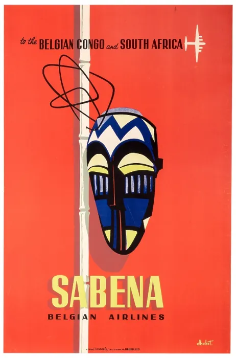 Framed Print : Sabena Belgian Airlines Poster Framed Print : Sabena Belgian Airlines Poster