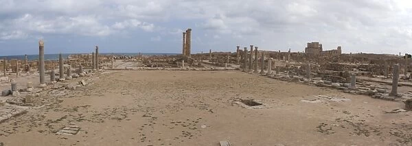 Sabratha. Panoramic of the ruins of Sabratha in Libya
