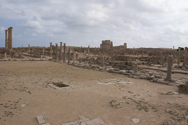 Sabratha. Panoramic of the ruins of Sabratha in Libya
