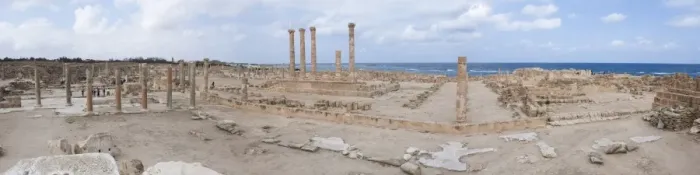 Framed Print : Sabratha. Panoramic of the The forum Framed Print : Sabratha. Panoramic of the The forum