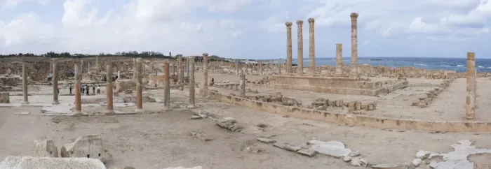 Framed Print : Sabratha. Panoramic of the The forum Framed Print : Sabratha. Panoramic of the The forum
