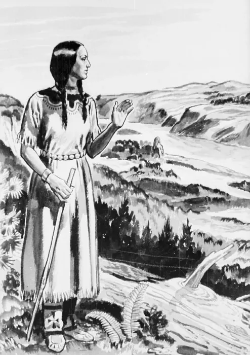 Framed Print : Sacajawea in the Countryside Framed Print : Sacajawea in the Countryside
