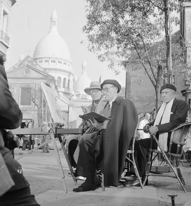 Framed Print : Sacha Guitry Watching Maurice Utrillo Painting Framed Print : Sacha Guitry Watching Maurice Utrillo Painting