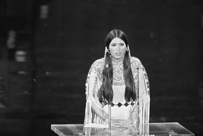 Framed Print : Sacheen Littlefeather Speaking at Academy Awards Framed Print : Sacheen Littlefeather Speaking at Academy Awards