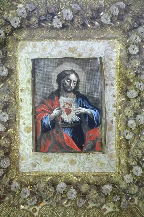 Framed Print : Sacred Heart image in the interior, Dickelschwaig Chapel, Chapel of St. Gertrudis from 1694, Graswang, district of Ettal, district of Garmisch-Partenkirchen, Upper Bavaria, Bavaria, Germany Framed Print : Sacred Heart image in the interior, Dickelschwaig Chapel, Chapel of St. Gertrudis from 1694, Graswang, district of Ettal, district of Garmisch-Partenkirchen, Upper Bavaria, Bavaria, Germany