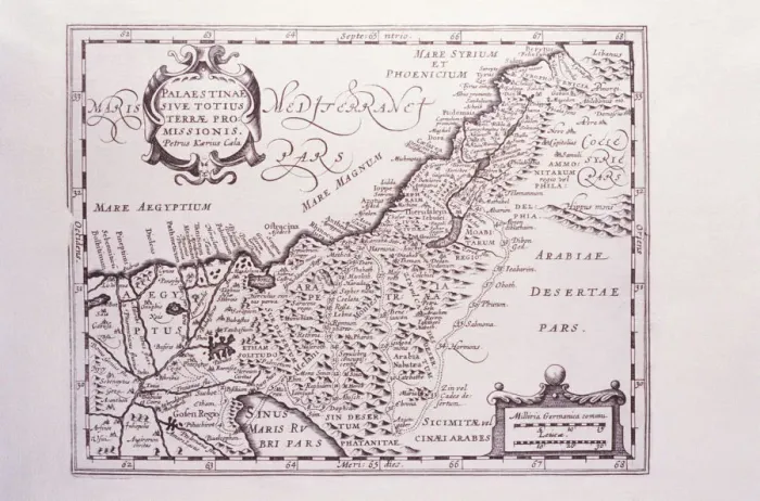 Framed Print : Sacred Map of Palestine, The Promised Land Framed Print : Sacred Map of Palestine, The Promised Land