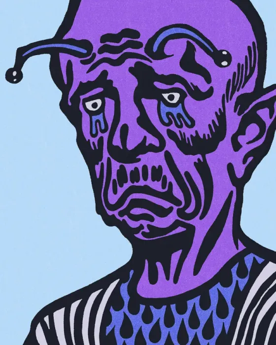 Framed Print : Sad Monster Framed Print : Sad Monster