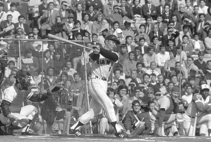 Framed Print : Sadaharu Oh Swings During Home Run Contest