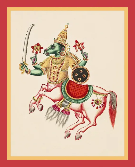 Framed Print : Sadashiva seated in lalitasana on a throne Framed Print : Sadashiva seated in lalitasana on a throne