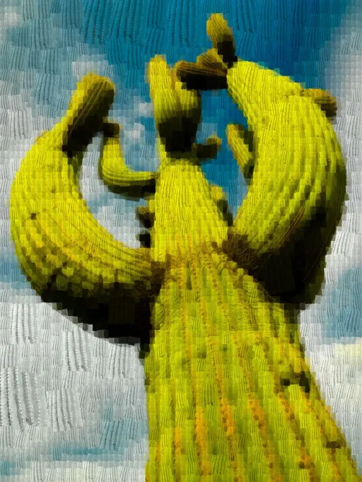 Framed Print : Saguaro Mosaic Framed Print : Saguaro Mosaic