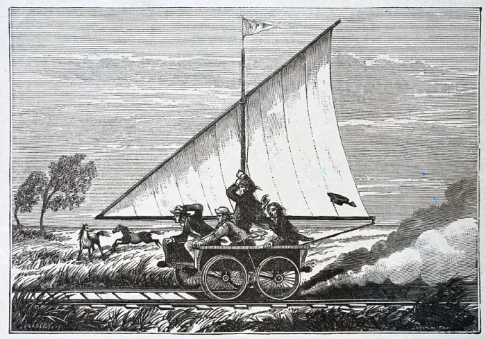 Framed Print : A Sail Wagon In The 19Th Century Framed Print : A Sail Wagon In The 19Th Century