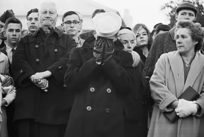 Framed Print : Sailor Crying at Kennedy Funeral Framed Print : Sailor Crying at Kennedy Funeral