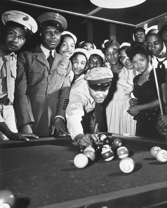 Framed Print : Sailor Shooting Pool at USO Club Framed Print : Sailor Shooting Pool at USO Club