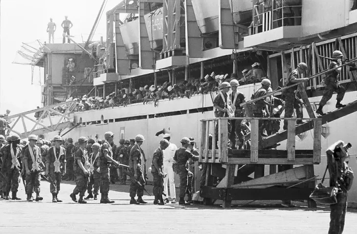 Framed Print : Sailors Boarding The Uss Revere Framed Print : Sailors Boarding The Uss Revere