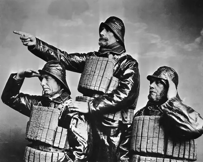 Framed Print : Sailors in Cork Life-Vests Framed Print : Sailors in Cork Life-Vests