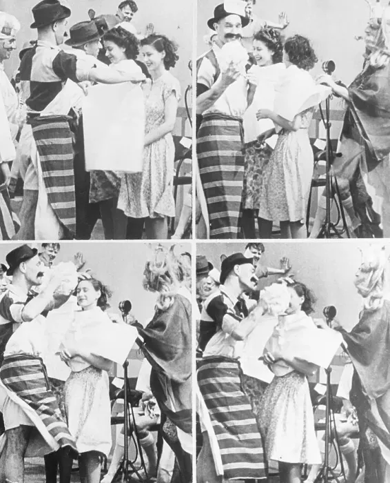 Framed Print : Sailors Hazing Princesses Elizabeth and Margaret Framed Print : Sailors Hazing Princesses Elizabeth and Margaret