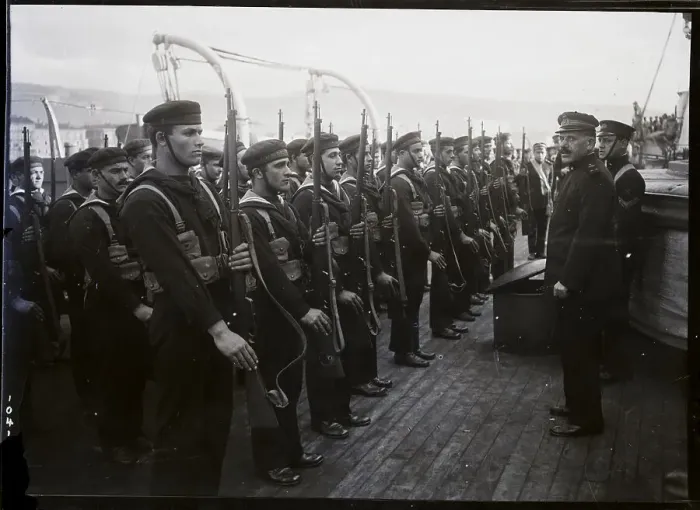 Framed Print : Sailors On Ship Undergoing Inspection Framed Print : Sailors On Ship Undergoing Inspection