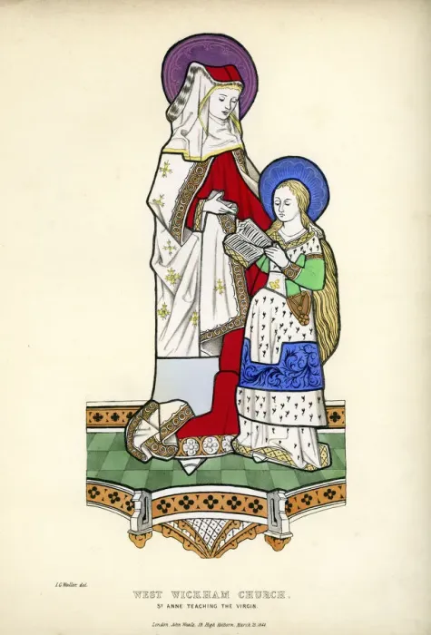 Framed Print : Saint Anne teaching the Virgin Framed Print : Saint Anne teaching the Virgin