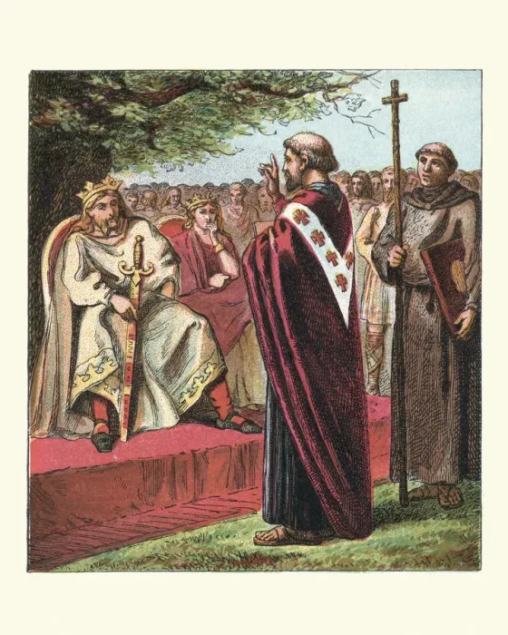 Framed Print : Saint Augustine and the Saxon Framed Print : Saint Augustine and the Saxon