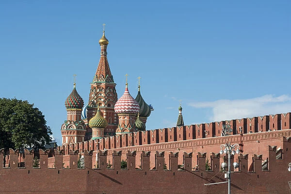 Saint Basils Cathedral and Kremlin in Moscow