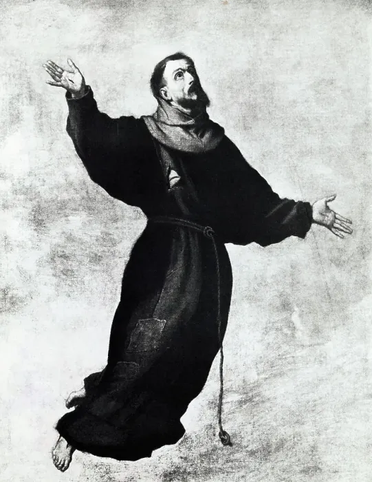 Framed Print : Saint Francis Floating Heavenward Framed Print : Saint Francis Floating Heavenward