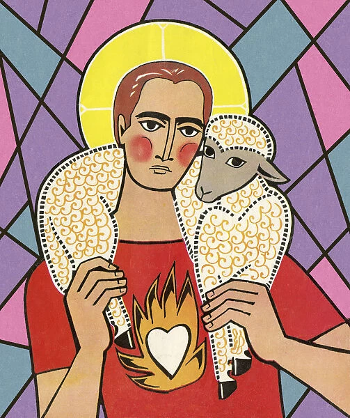 Saint Holding Sheep