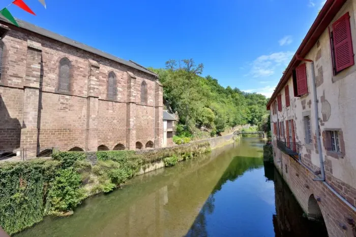 Framed Print : Saint Jean Pied-de-Port, River Reflection Framed Print : Saint Jean Pied-de-Port, River Reflection