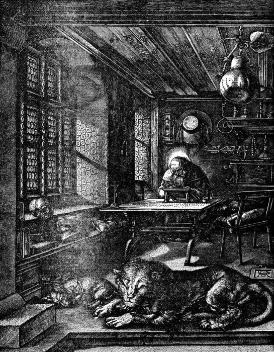 Framed Print : Saint Jerome in His Study by Albrecht DAOErer - 16th Century Framed Print : Saint Jerome in His Study by Albrecht DAOErer - 16th Century