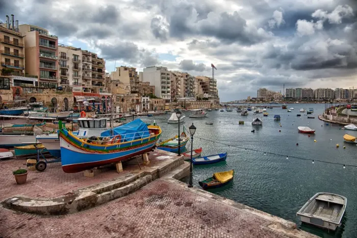 Framed Print : Saint Julians Marina Framed Print : Saint Julians Marina