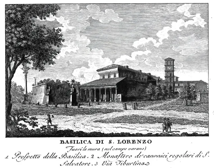 Framed Print : Saint Laurence outside the walls, basilica Sancti Laurentii extra muros, San Lorenzo fuori le mura, also San Lorenzo al Verano, the venerable basilica, a church in Rome, Italy Framed Print : Saint Laurence outside the walls, basilica Sancti Laurentii extra muros, San Lorenzo fuori le mura, also San Lorenzo al Verano, the venerable basilica, a church in Rome, Italy