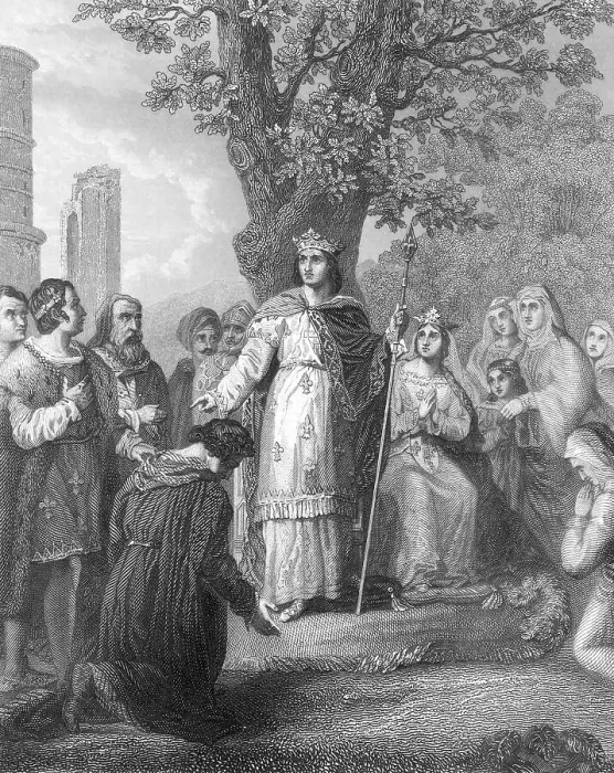 Framed Print : Saint Louis Administering Justice