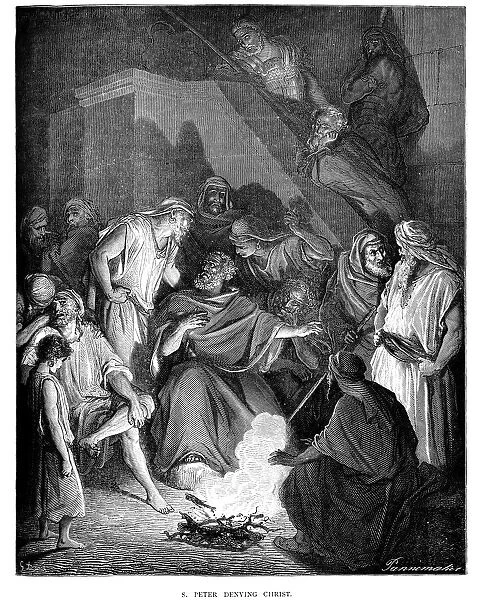 Saint Peter denying Christ