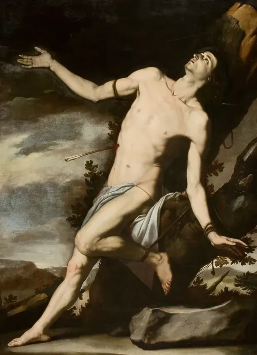 Framed Print : Saint Sebastian. Artist: Ribera, José, de (1591-1652) Framed Print : Saint Sebastian. Artist: Ribera, José, de (1591-1652)