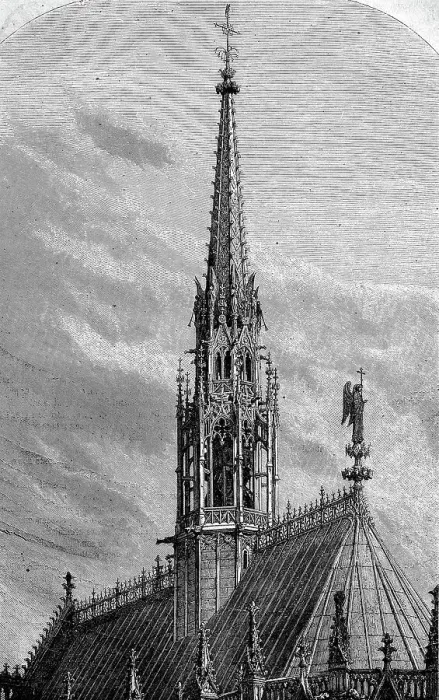 Framed Print : Sainte-Chapelle is the former palace chapel of the former royal residence Palais de la Cite on the Ile de la Cite Paris, c. 1880, France, Historic, digitally restored reproduction of an original 19th-century artwork