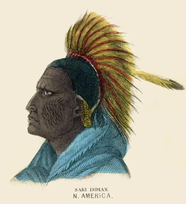 Framed Print : Saki indian illustration 1859