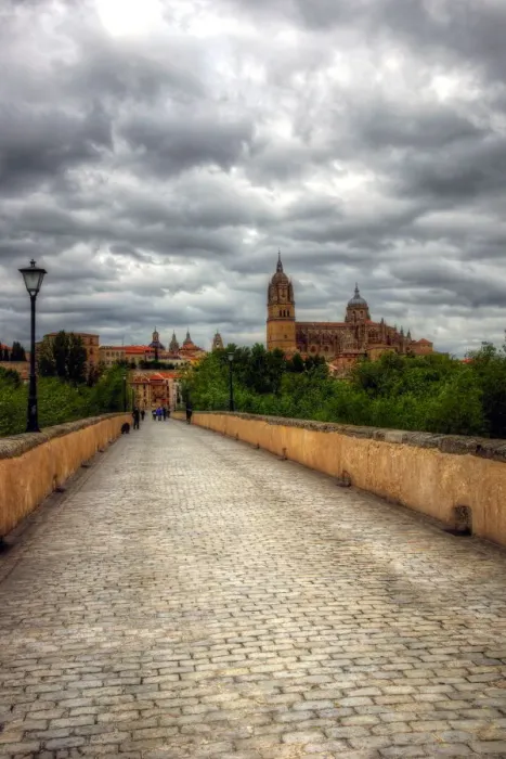 Framed Print : Salamanca old town and Cathedral from Roman Bridge Framed Print : Salamanca old town and Cathedral from Roman Bridge