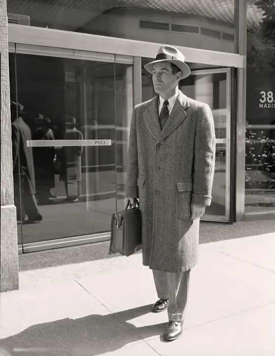 Framed Print : Salesman Leaving Madison Avenue Office Framed Print : Salesman Leaving Madison Avenue Office