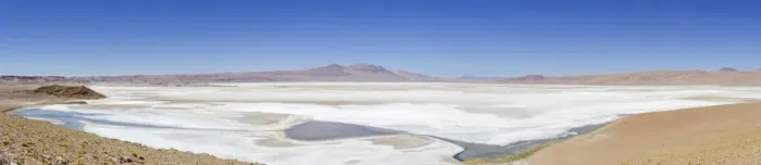 Framed Print : Salt lake on the road to Argentina, 27CH, San Pedro de Atacama, Antofagasta Region, Chile