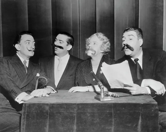 Framed Print : Salvador Dali with CBS Radio Members Framed Print : Salvador Dali with CBS Radio Members