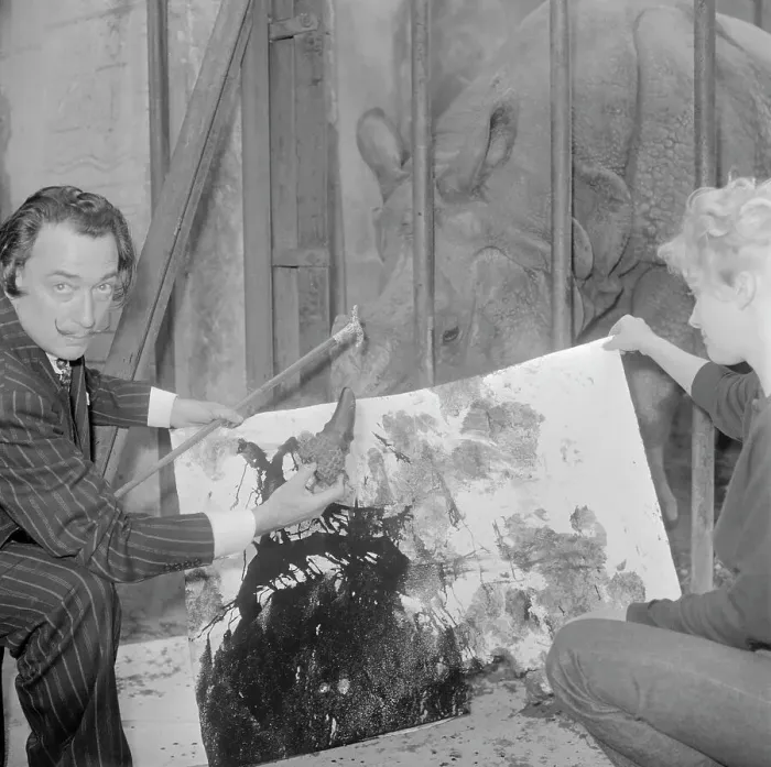 Framed Print : Salvador Dali Creating Creative Artwork Framed Print : Salvador Dali Creating Creative Artwork