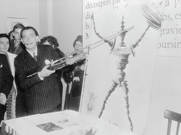 Framed Print : Salvador Dali Displaying Don Quixote Illustration Framed Print : Salvador Dali Displaying Don Quixote Illustration