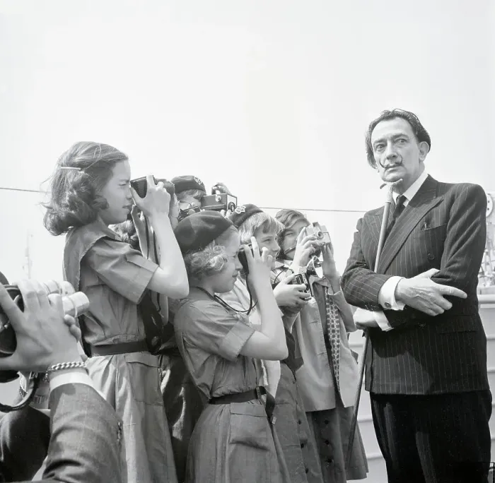 Framed Print : Salvador Dali And Girl Scouts Framed Print : Salvador Dali And Girl Scouts