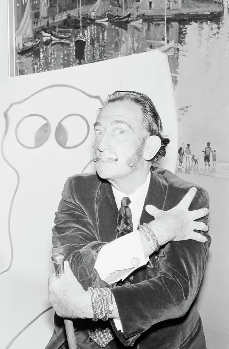 Framed Print : Salvador Dali Posing by Immortality Framed Print : Salvador Dali Posing by Immortality