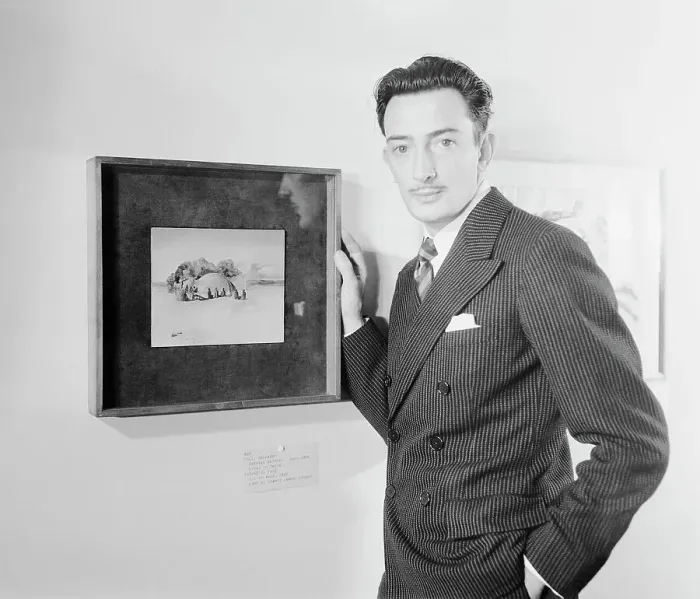Framed Print : Salvador Dali Standing by Framed Picture Framed Print : Salvador Dali Standing by Framed Picture