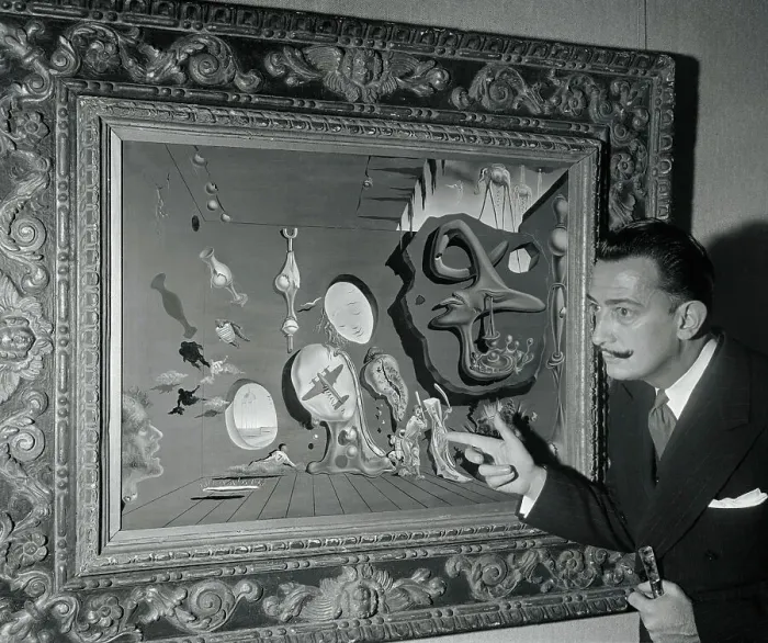 Framed Print : Salvador Dali with Uranium and Atomica Melancholia Idyll Framed Print : Salvador Dali with Uranium and Atomica Melancholia Idyll