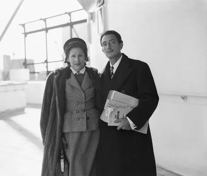 Framed Print : Salvador Dali with His Wife Framed Print : Salvador Dali with His Wife