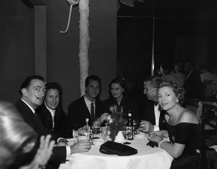Framed Print : Salvador Dali and Wife with John Perona and Wife Framed Print : Salvador Dali and Wife with John Perona and Wife